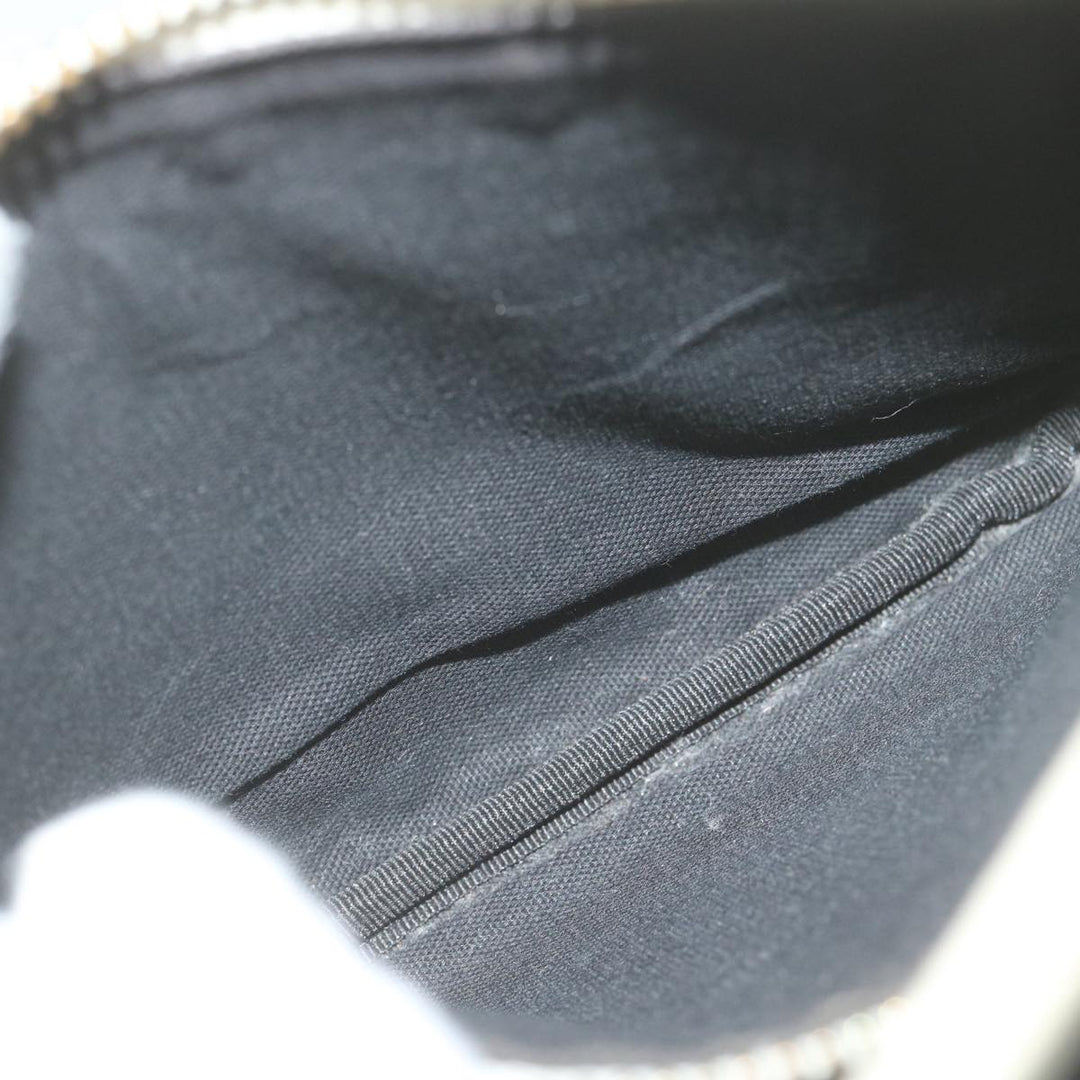 Burberry Blue Label Hand Bag Coated Canvas Black Auth bs11108