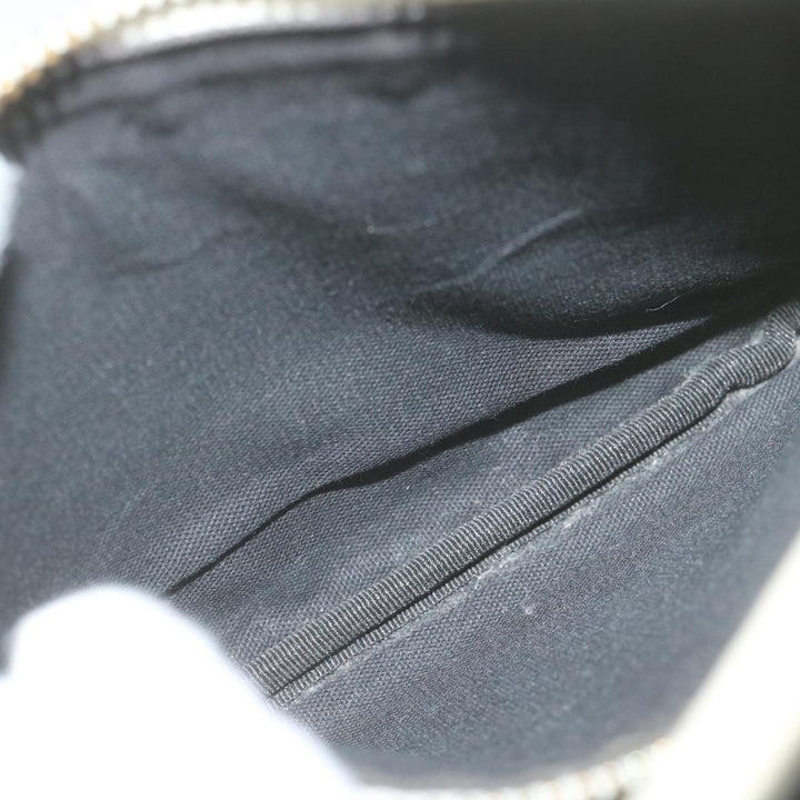Burberry Blue Label Hand Bag Coated Canvas Black Auth bs11108