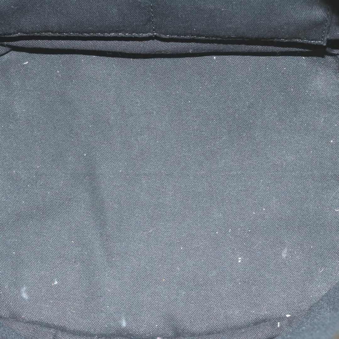 Burberry Blue Label Hand Bag Coated Canvas Black Auth bs11108