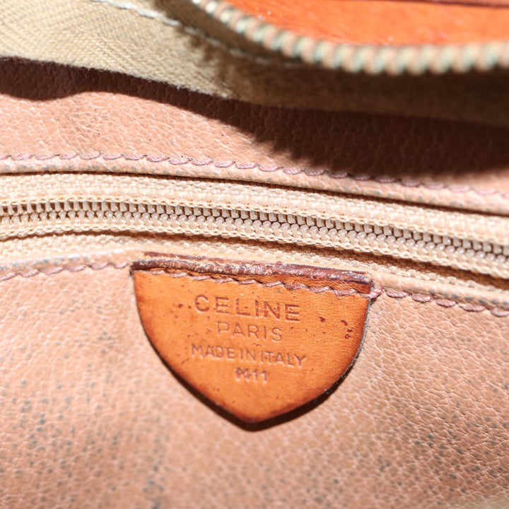 Celine Macadam Canvas Clutch Bag PVC Leather 2Set Brown Beige  11113