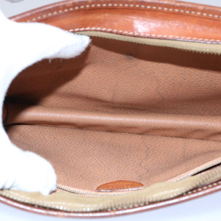 Celine Macadam Canvas Clutch Bag PVC Leather 2Set Brown Beige  11113