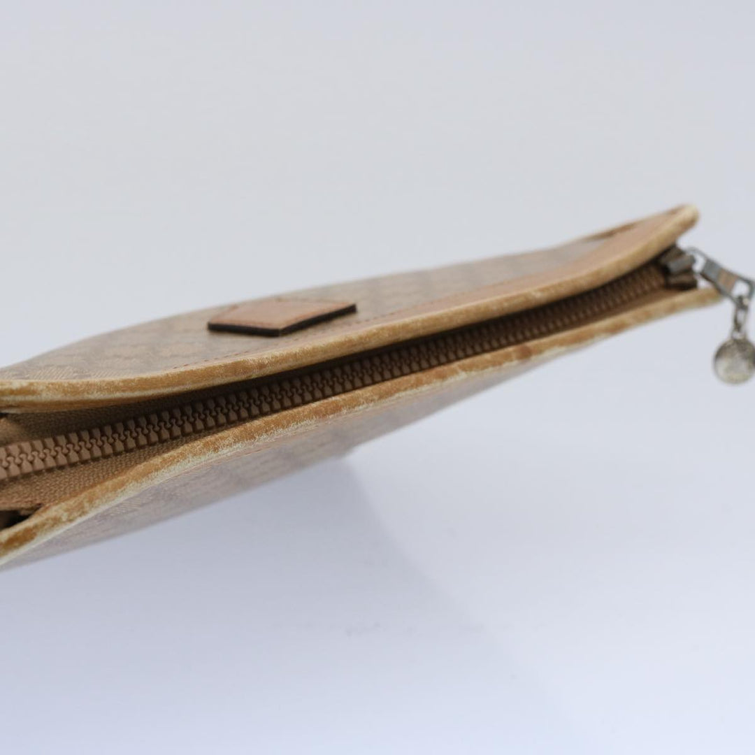 Celine Macadam Canvas Clutch Bag PVC Leather 2Set Brown Beige  11113