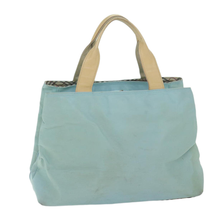 Burberry Hand Bag Nylon Light Blue Auth bs11128