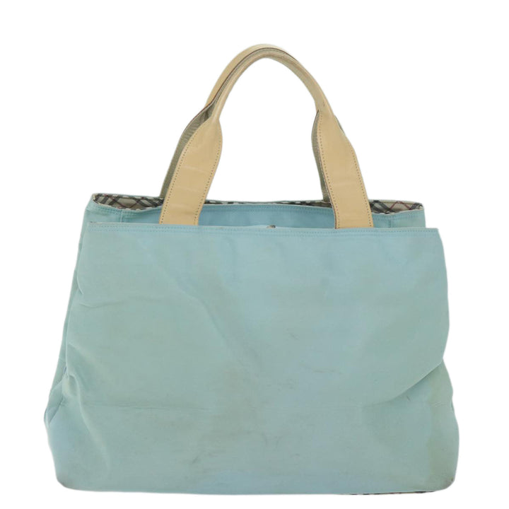 Burberry Hand Bag Nylon Light Blue Auth bs11128