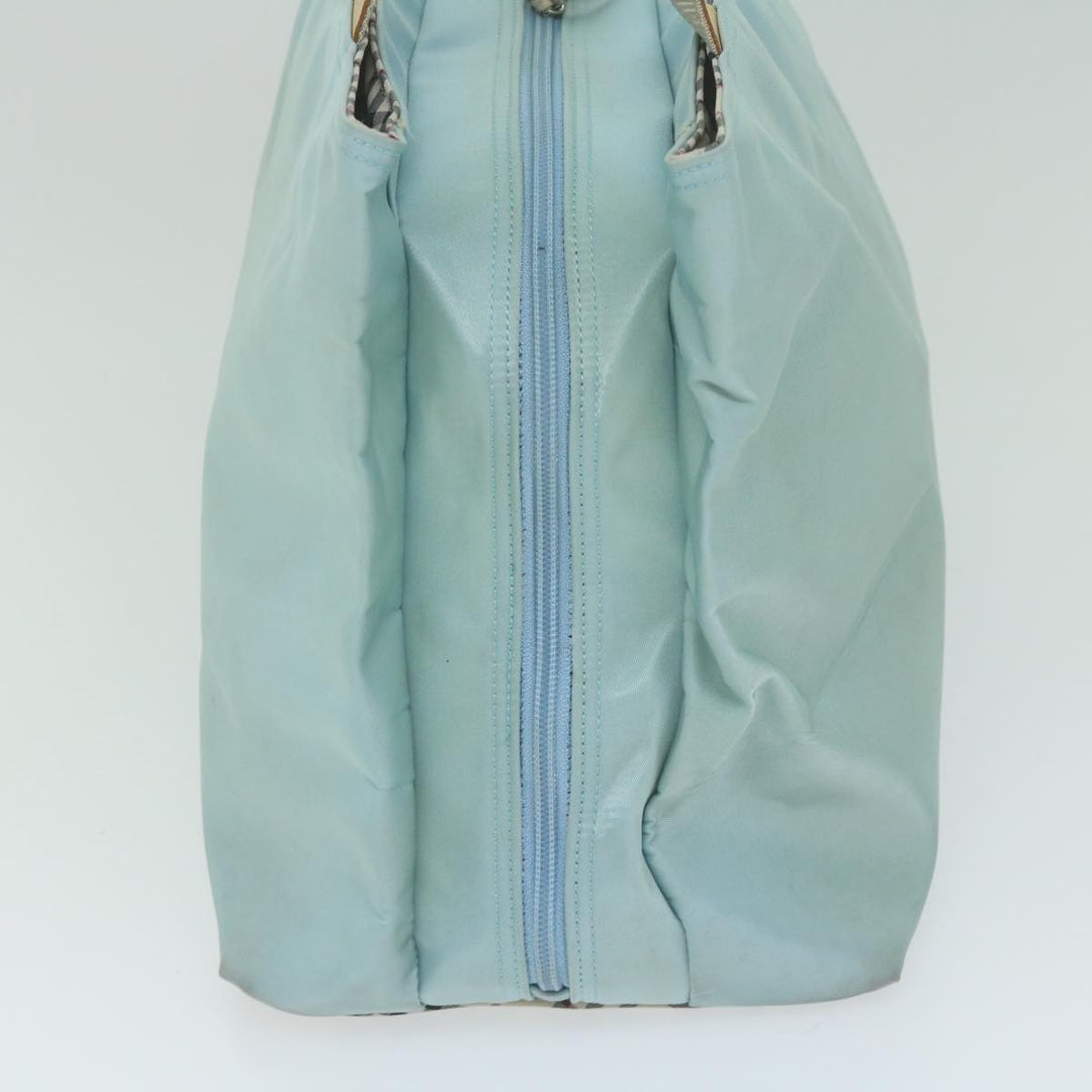 Burberry Hand Bag Nylon Light Blue Auth bs11128