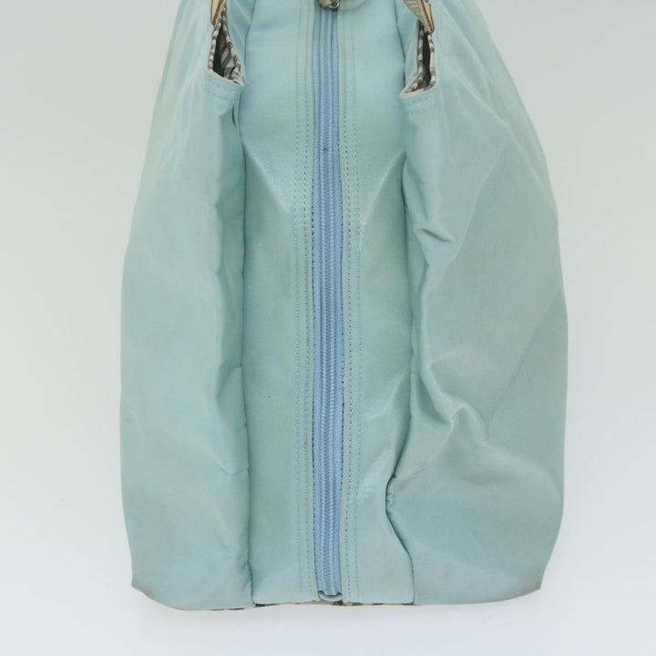 Burberry Hand Bag Nylon Light Blue Auth bs11128