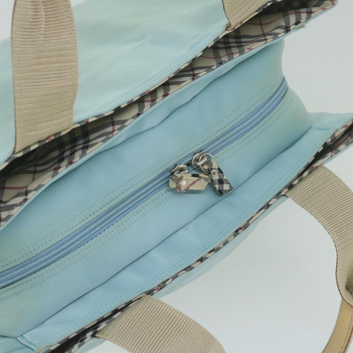 Burberry Hand Bag Nylon Light Blue Auth bs11128