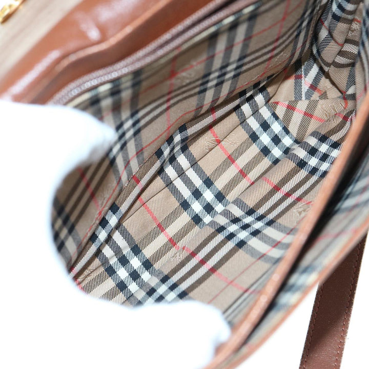 BurberrySs Shoulder Bag Leather Brown Auth bs11137