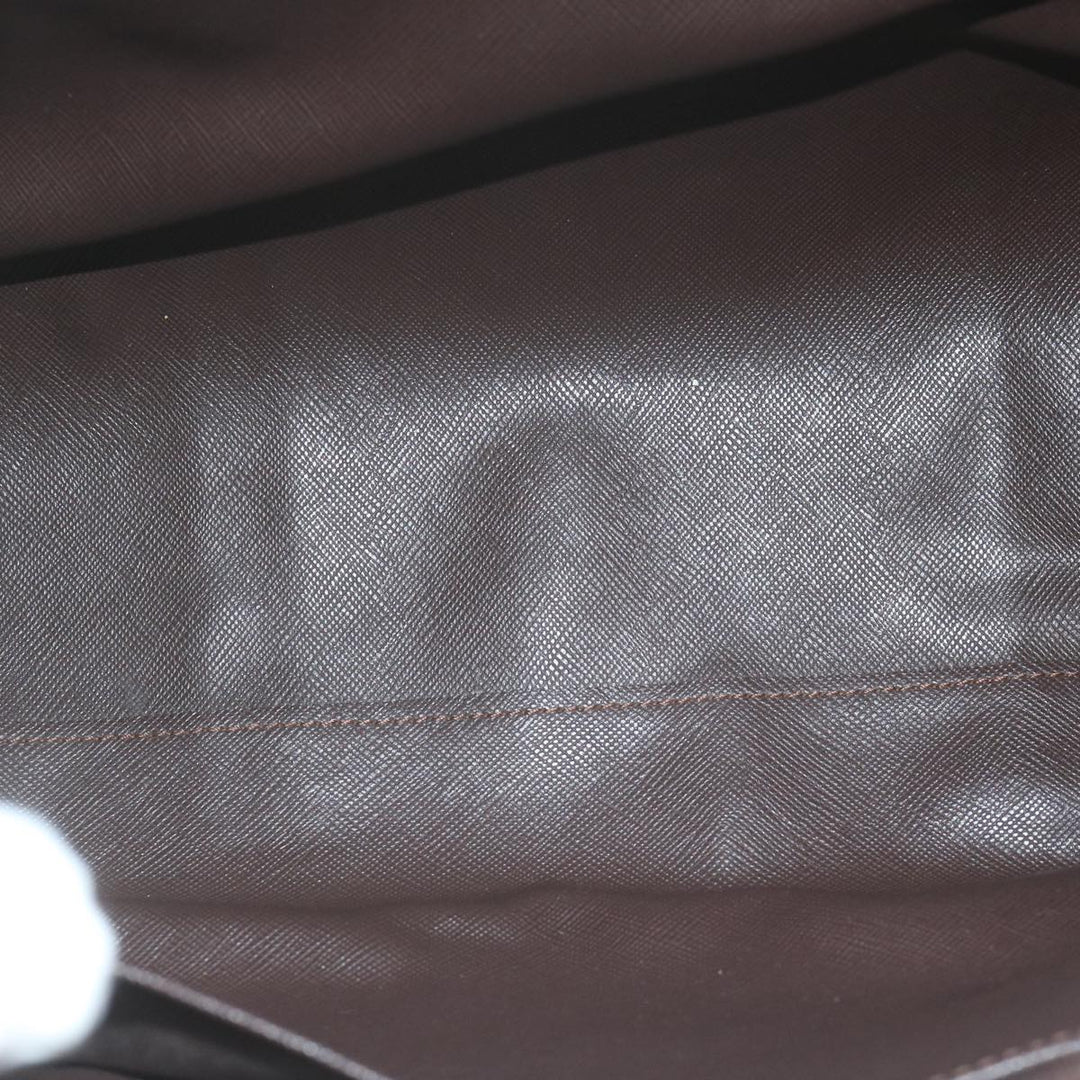 BurberrySs Nova Check Hand Bag Nylon Canvas Brown Auth bs11220