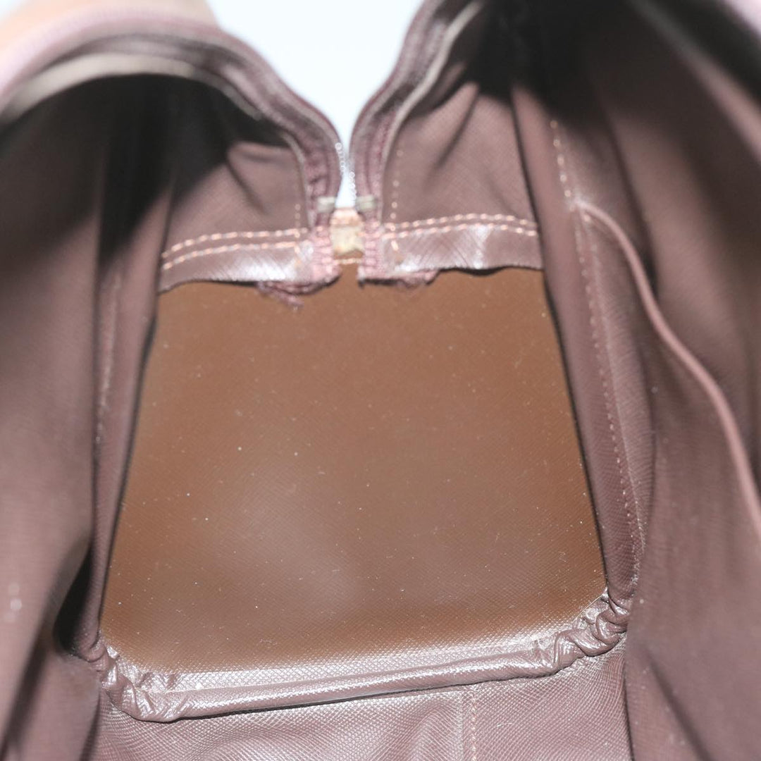 BurberrySs Nova Check Hand Bag Nylon Canvas Brown Auth bs11220