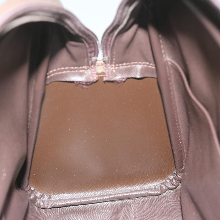 BurberrySs Nova Check Hand Bag Nylon Canvas Brown Auth bs11220