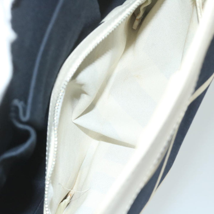 Burberry Tote Bag Canvas Navy White Auth bs11353