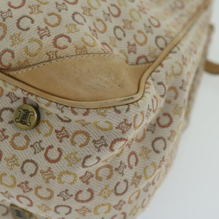 Celine C Macadam Canvas Tote Bag Beige Auth bs11430