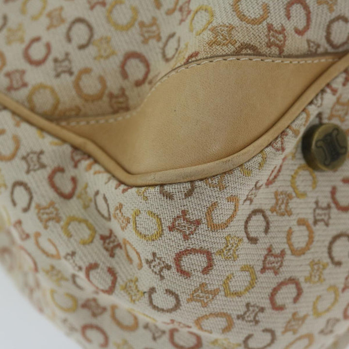 Celine C Macadam Canvas Tote Bag Beige Auth bs11430