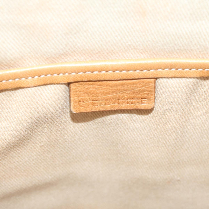 Celine C Macadam Canvas Tote Bag Beige Auth bs11430