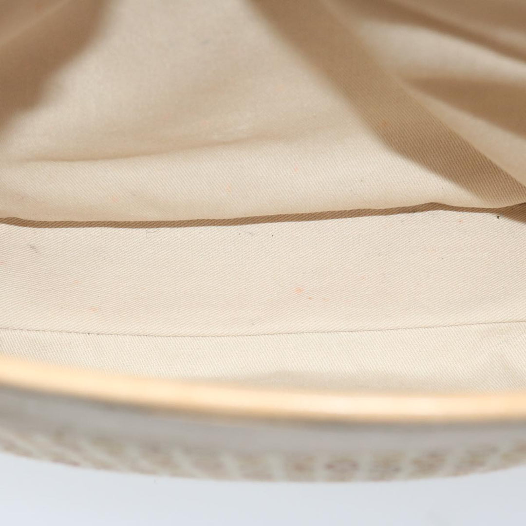 Celine C Macadam Canvas Tote Bag Beige Auth bs11430