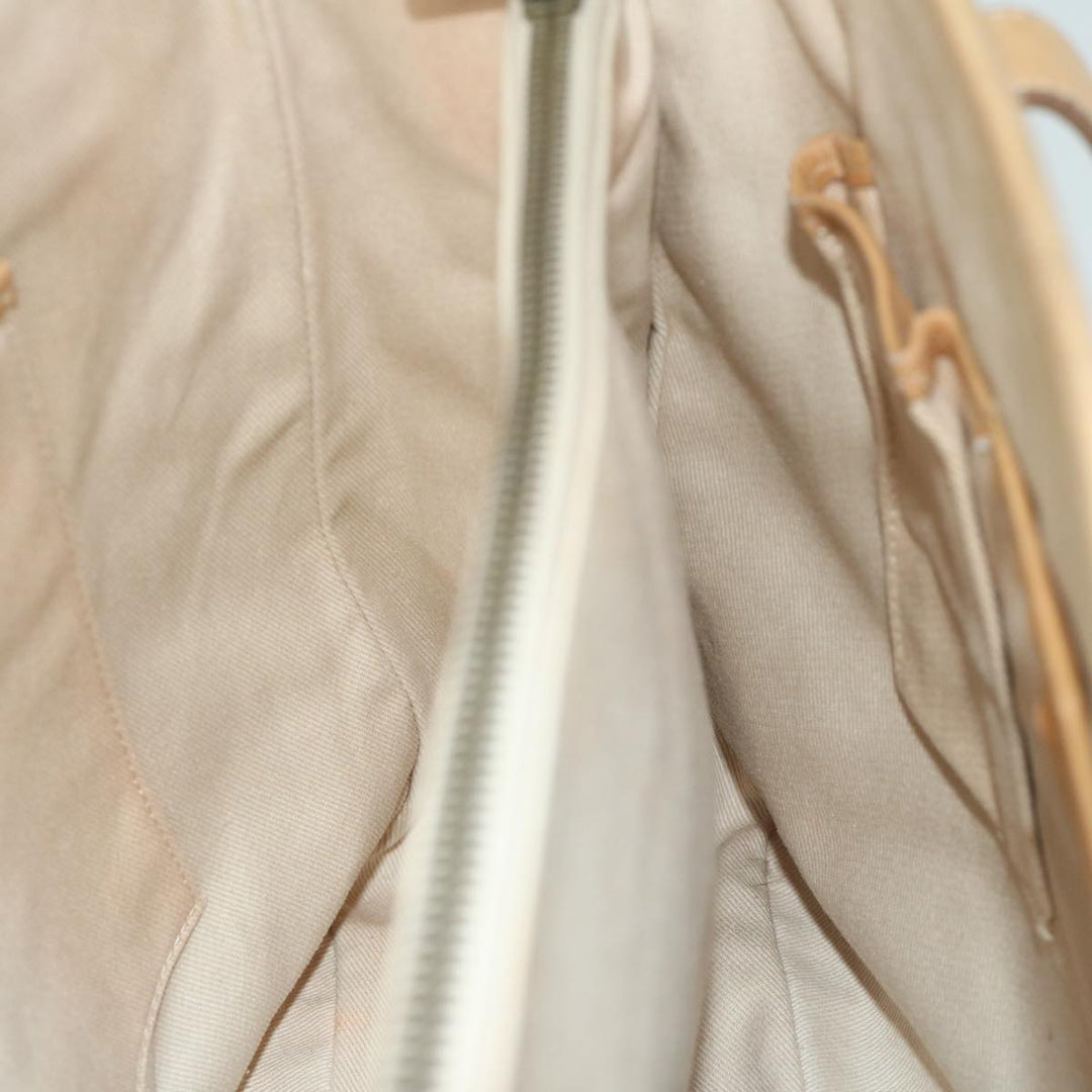Celine C Macadam Canvas Tote Bag Beige Auth bs11430