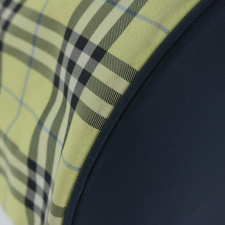 BurberrySs Nova Check Blue Label Shoulder Bag Nylon Yellow Auth bs11447