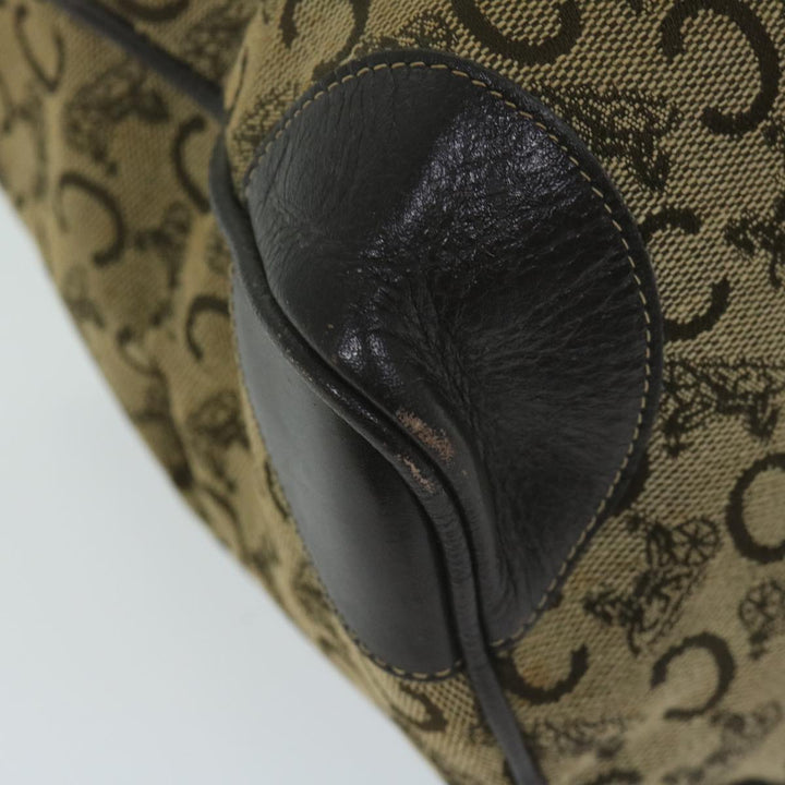 Celine C Macadam Canvas Boston Bag Brown Auth bs11460