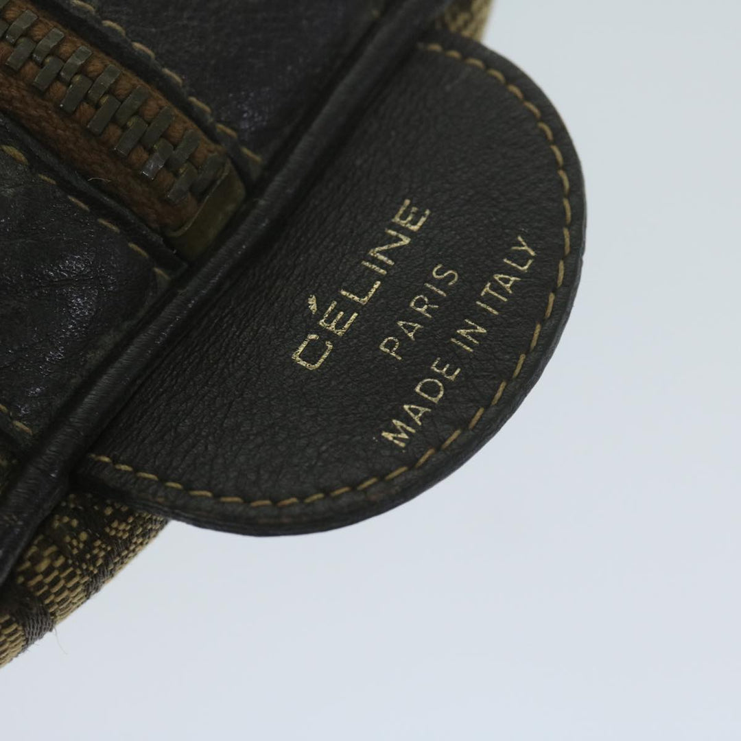 Celine C Macadam Canvas Boston Bag Brown Auth bs11460