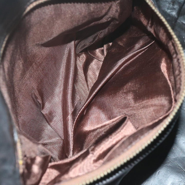 Celine C Macadam Canvas Boston Bag Brown Auth bs11460