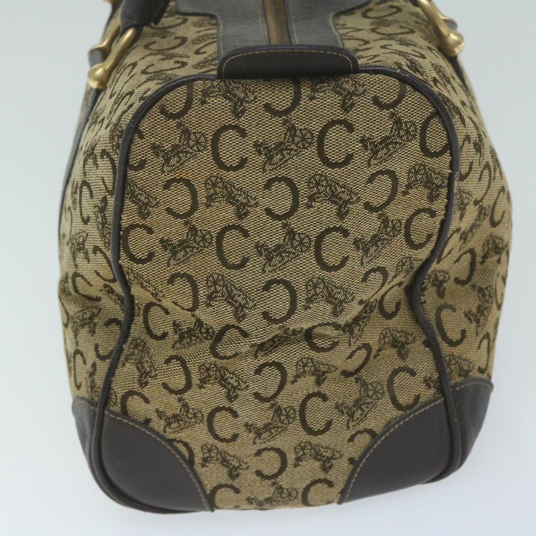 Celine C Macadam Canvas Boston Bag Brown Auth bs11460