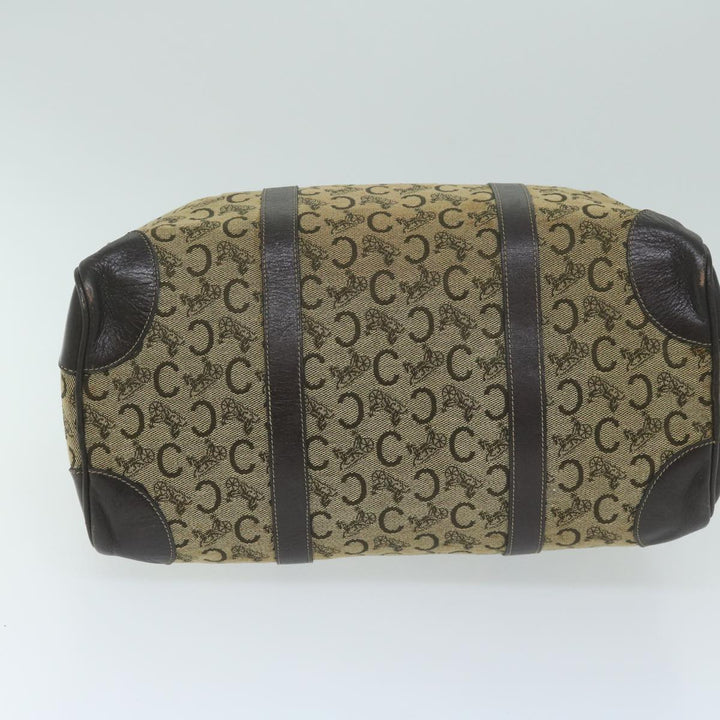 Celine C Macadam Canvas Boston Bag Brown Auth bs11460