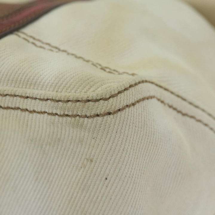 Burberry Blue Label Tote Bag Canvas Beige Auth bs11502