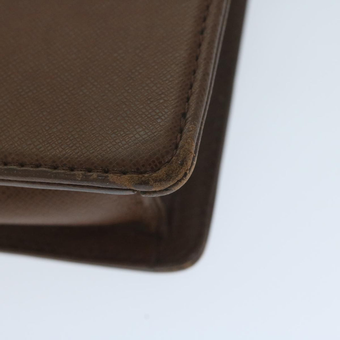 Burberry Clutch Bag Leather Brown Auth bs11520
