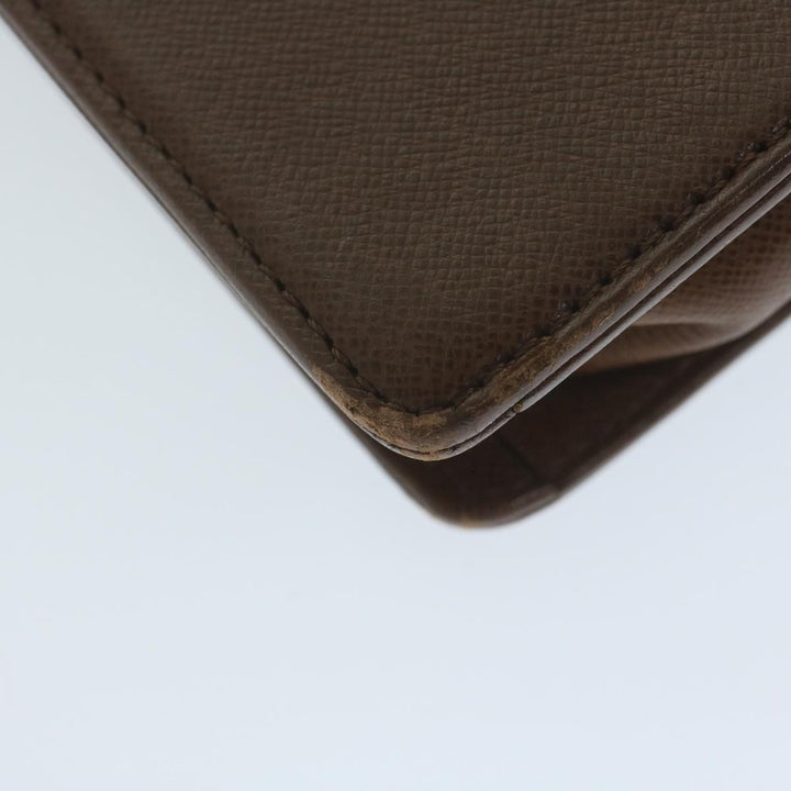 Burberry Clutch Bag Leather Brown Auth bs11520