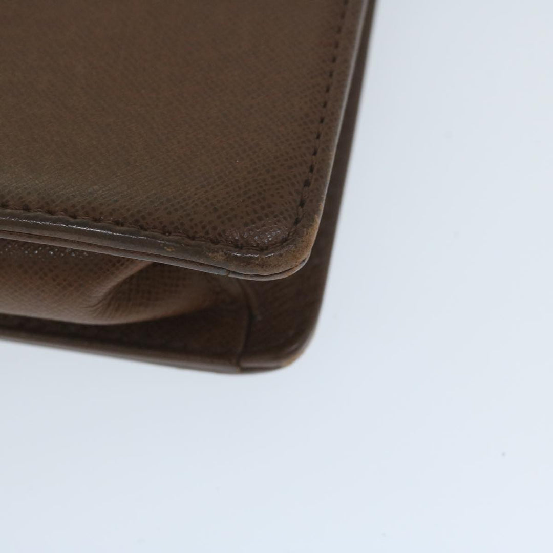 Burberry Clutch Bag Leather Brown Auth bs11520