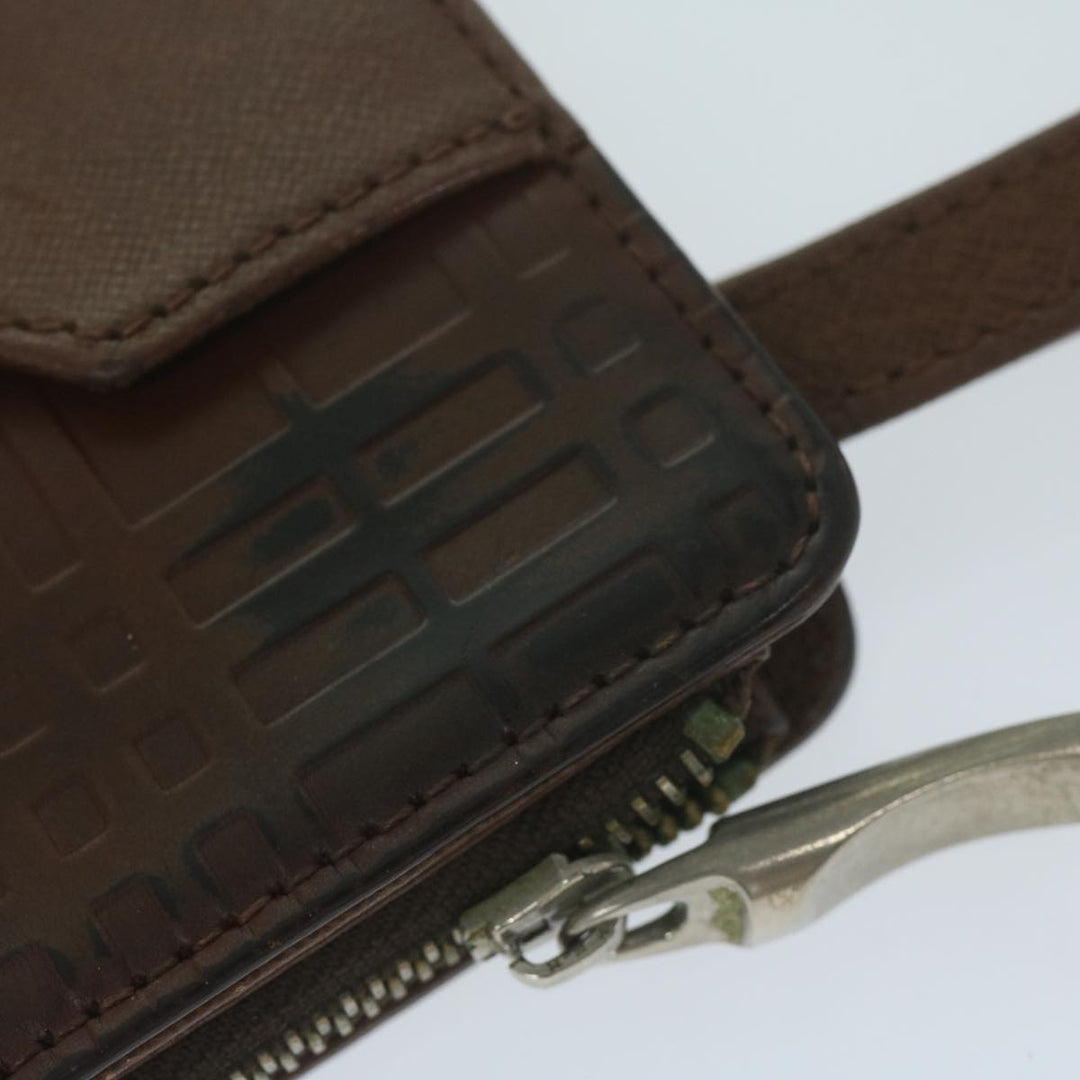 Burberry Clutch Bag Leather Brown Auth bs11520