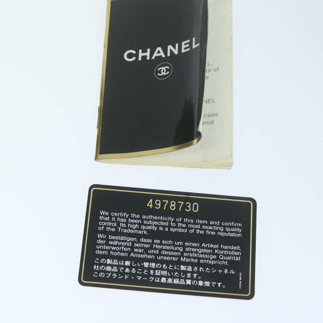 Chanel Vanity Cosmetic Pouch Caviar Skin Black CC Auth bs11563