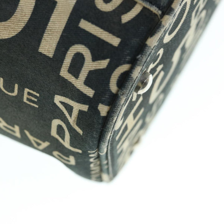 Chanel Bycy Vanity Cosmetic Pouch Canvas Black CC Auth bs11565
