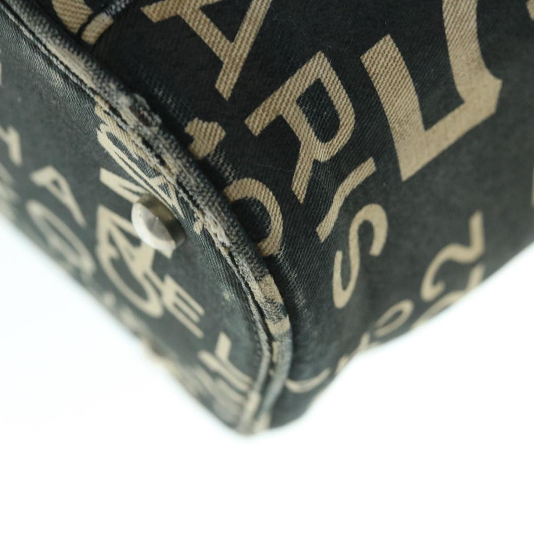 Chanel Bycy Vanity Cosmetic Pouch Canvas Black CC Auth bs11565
