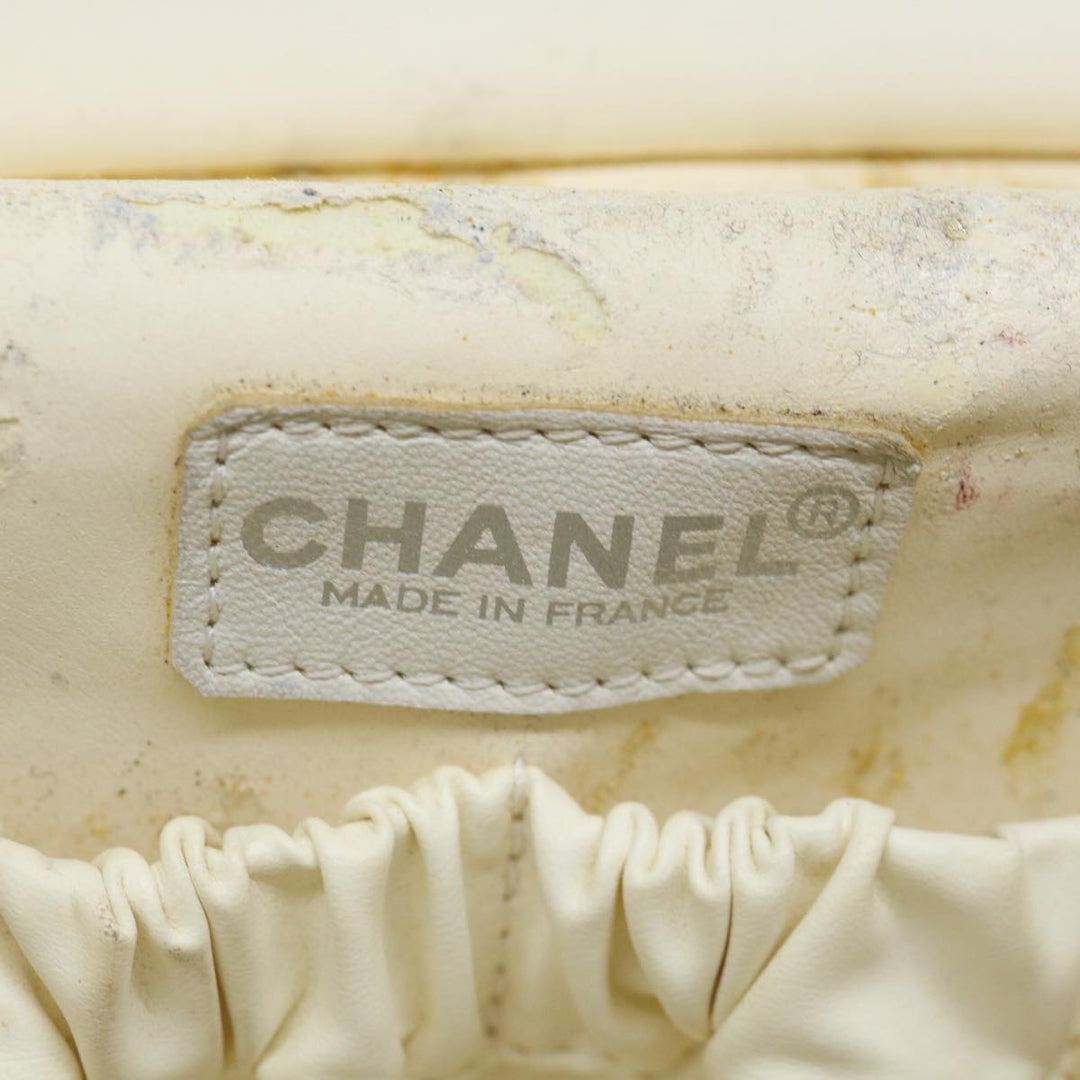 Chanel Bycy Vanity Cosmetic Pouch Canvas Black CC Auth bs11565