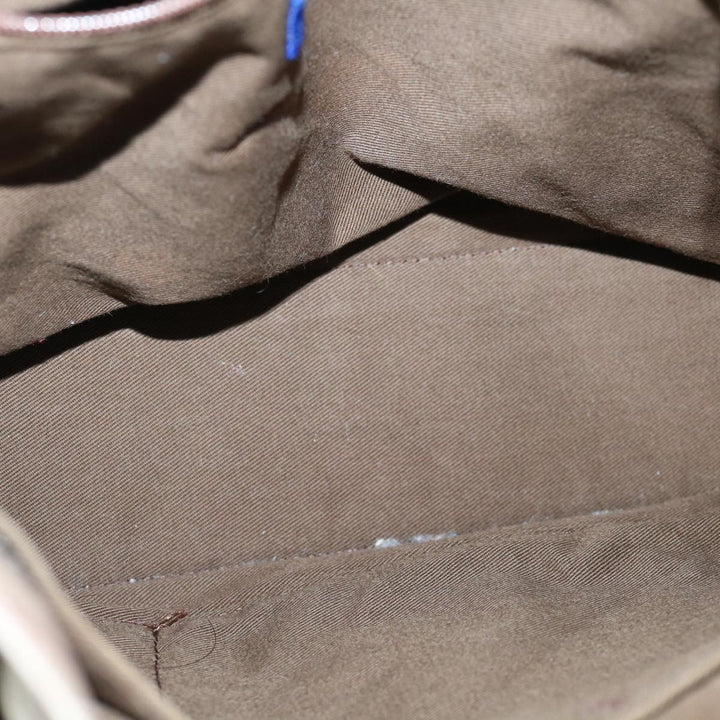 Burberry Nova Check Blue Label Hand Bag Canvas Beige Auth bs11598