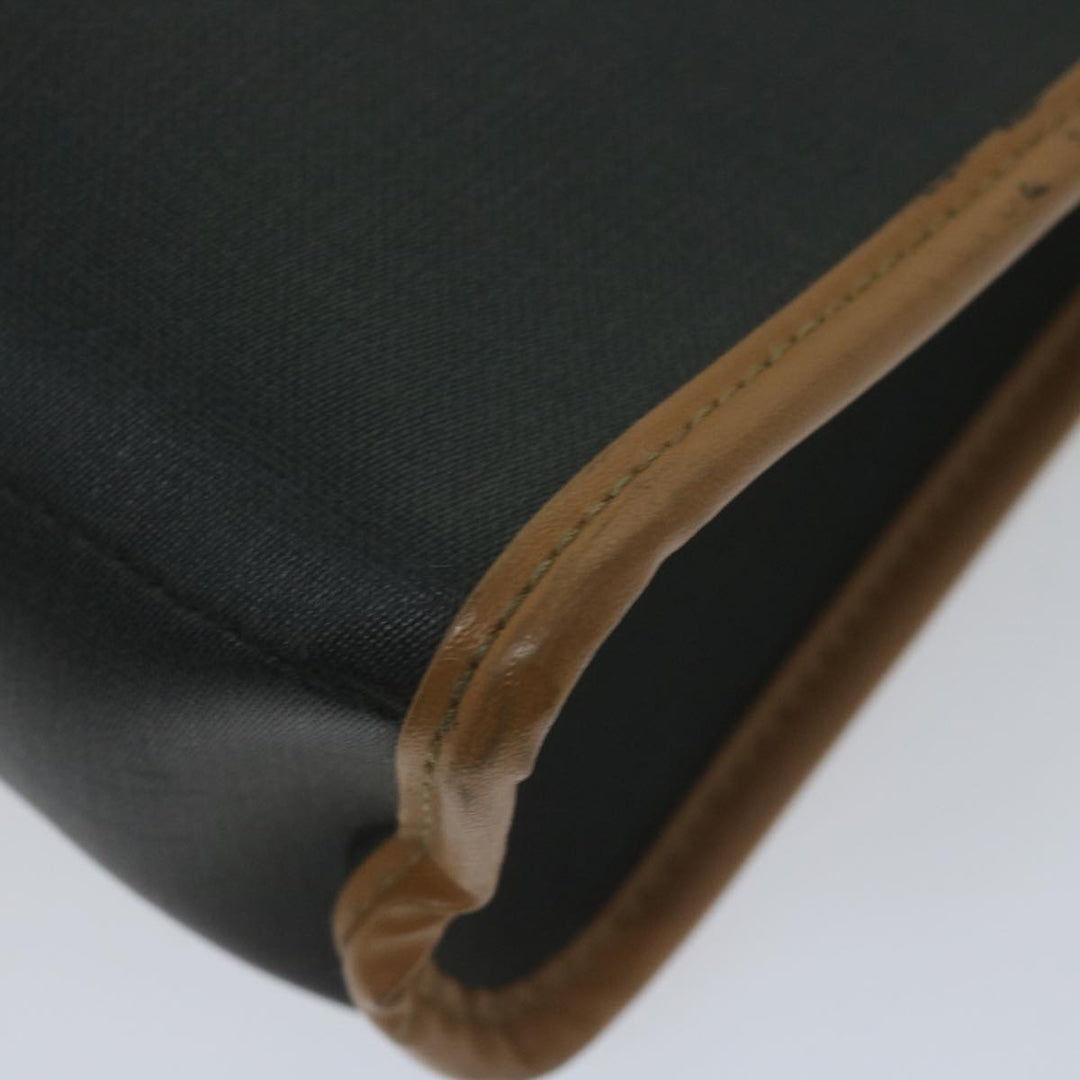 CHRISTIAN Top quality Dior Clutch Bag PVC Canvas Black Auth bs11617