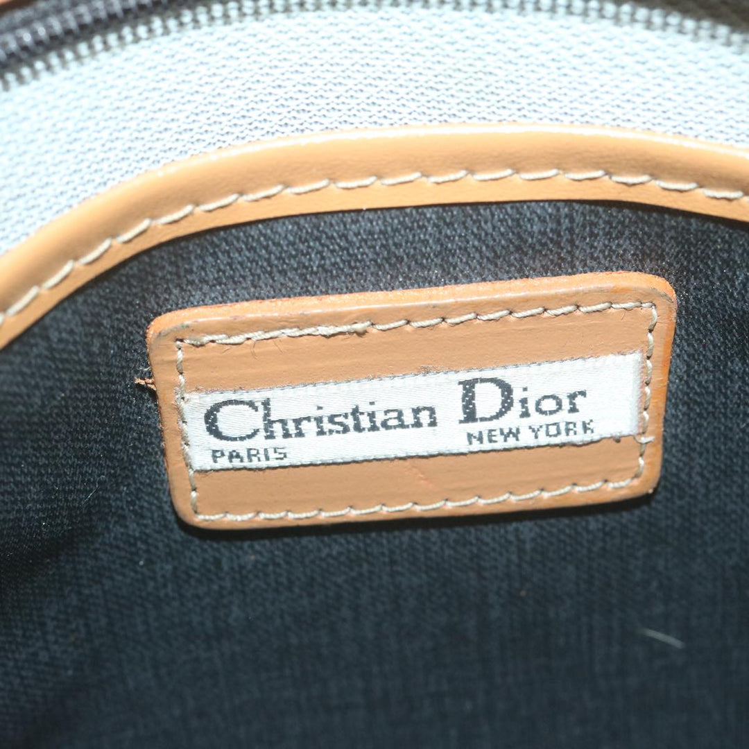 CHRISTIAN Top quality Dior Clutch Bag PVC Canvas Black Auth bs11617