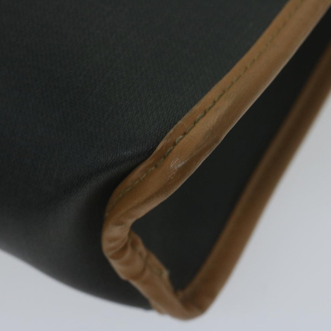 CHRISTIAN Top quality Dior Clutch Bag PVC Canvas Black Auth bs11617