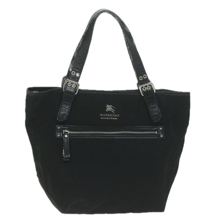Burberry Nova Check Blue Label Shoulder Bag Nylon Black Auth bs11643