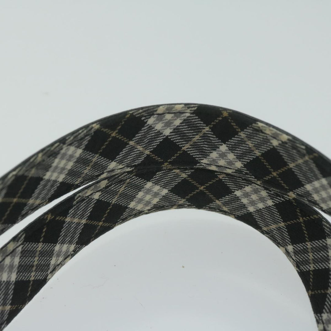 Burberry Nova Check Blue Label Shoulder Bag Nylon Black Auth bs11643