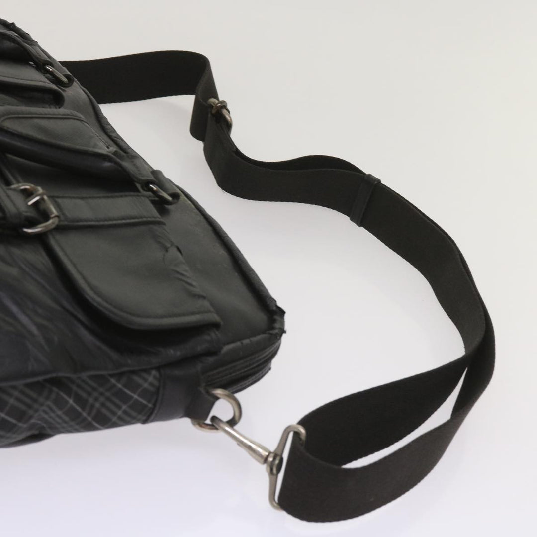 Burberry Shoulder Bag Leather 2Set Brown Black Auth bs11672