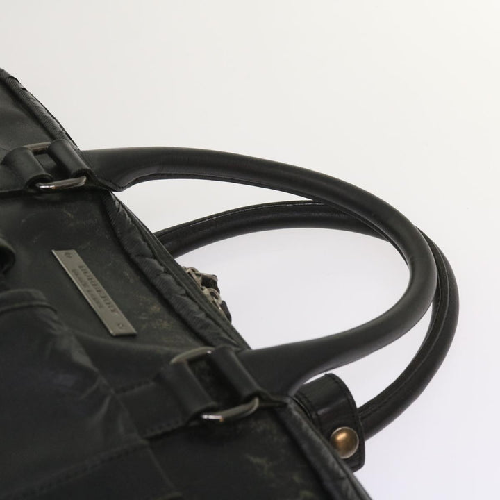 Burberry Shoulder Bag Leather 2Set Brown Black Auth bs11672
