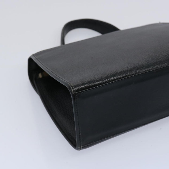 BURBERRYSs Hand Bag Leather Black Auth bs11684