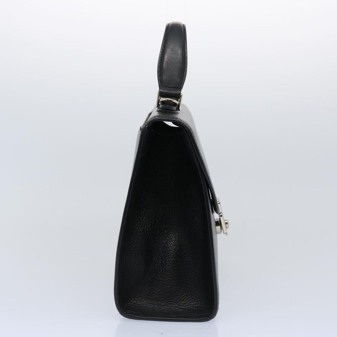BURBERRYSs Hand Bag Leather Black Auth bs11684
