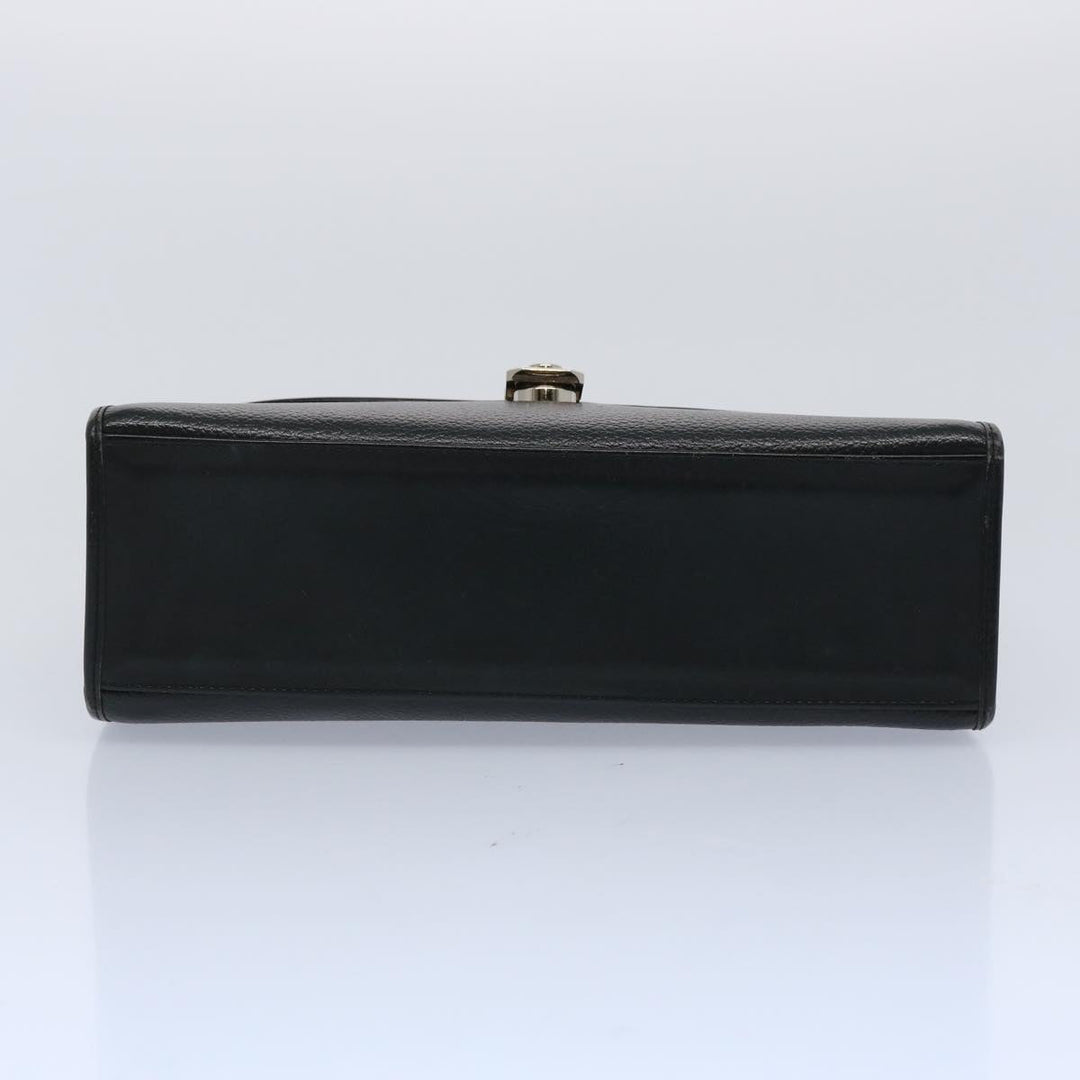 BURBERRYSs Hand Bag Leather Black Auth bs11684