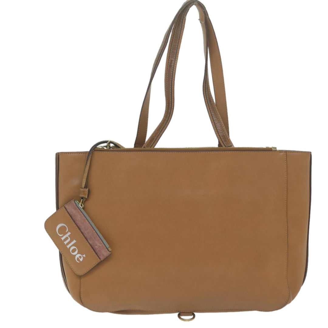 Chloe Shoulder Bag Leather Brown bs11721