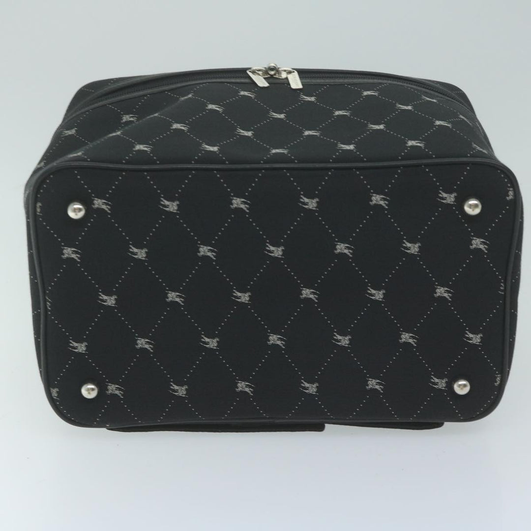 Burberry Blue Label Vanity Hand Bag Canvas Black Auth bs11734