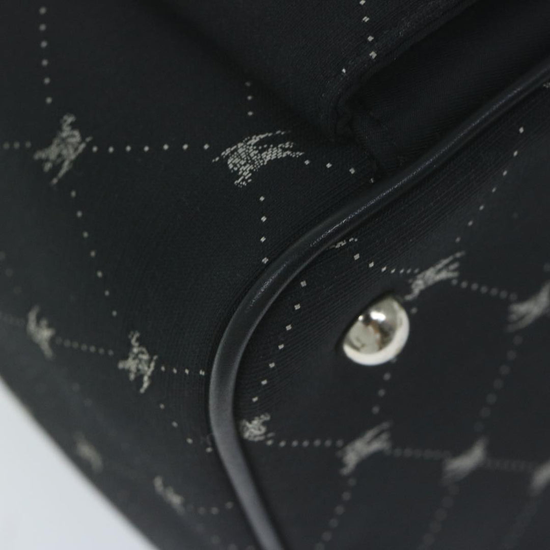 Burberry Blue Label Vanity Hand Bag Canvas Black Auth bs11734